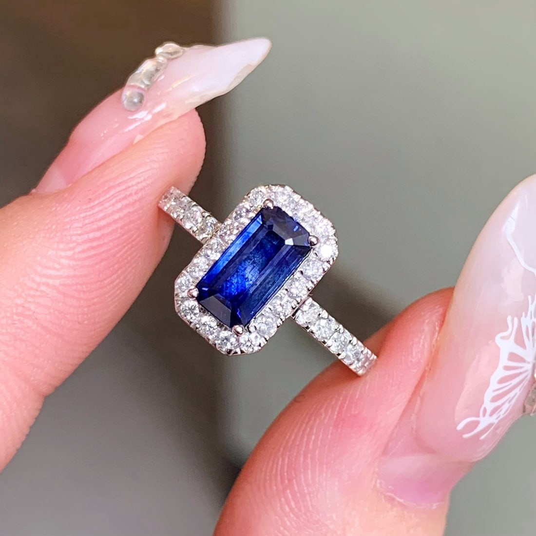 14k Gold 1.85 Ctw Natural Sapphire & Diamond Ring - 5