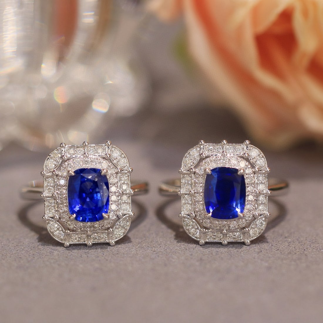 14k Gold 2.01 Ctw Natural Sapphire & Diamond Ring - 7