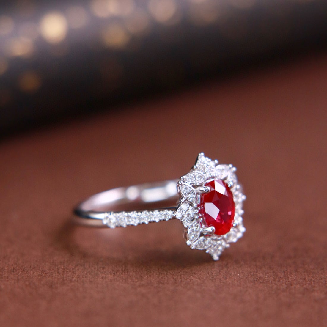 14k Gold 1.21 Ctw Natural Ruby & Diamond Ring - 2