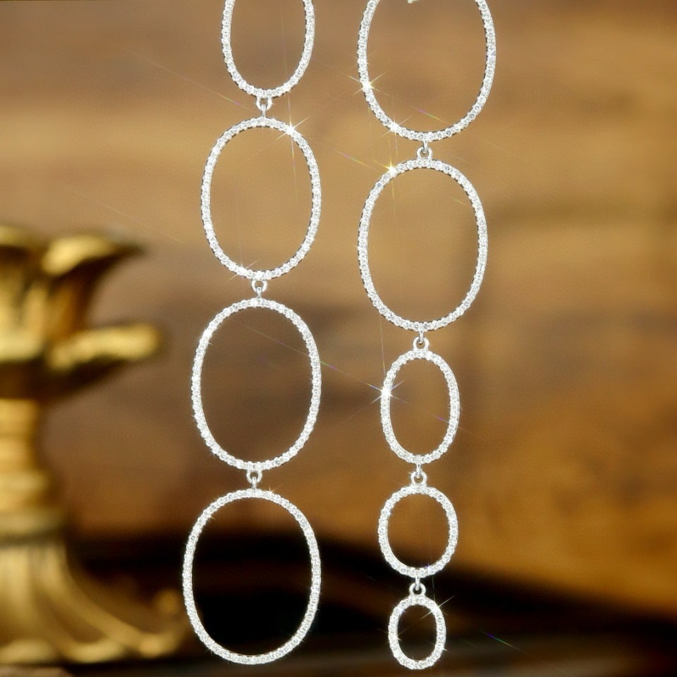 14k Gold 1.08 Ct Natural H Diamond Earrings: Ref:230952312 // gold content:14k gold // main gemstone:diamond // shape:round // carat weight:1. 08ct // clarity grade:vs-si // color:h // treatment:natural // cut grade:g // Condition: NewLow