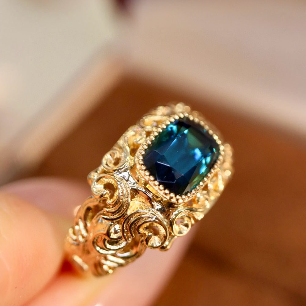 14k Gold 2.01 Ct Natural Tourmaline Ring - 3