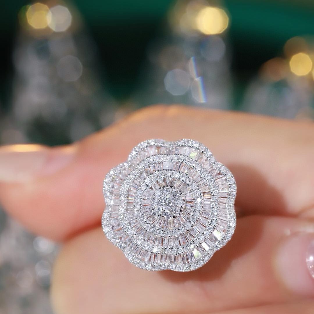 14k Gold 1.5 Ct Natural H Diamond Ring - 4