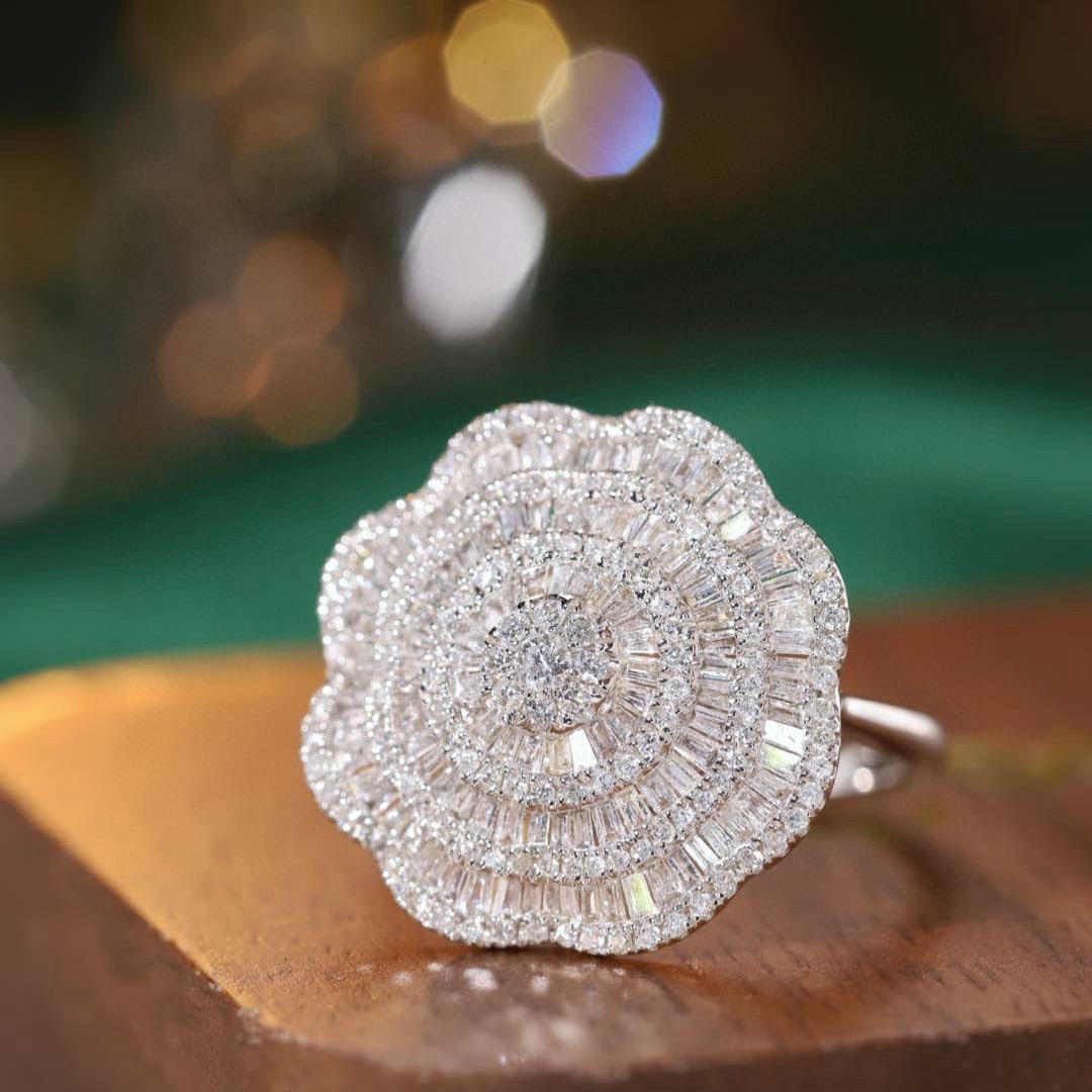 14k Gold 1.5 Ct Natural H Diamond Ring - 5