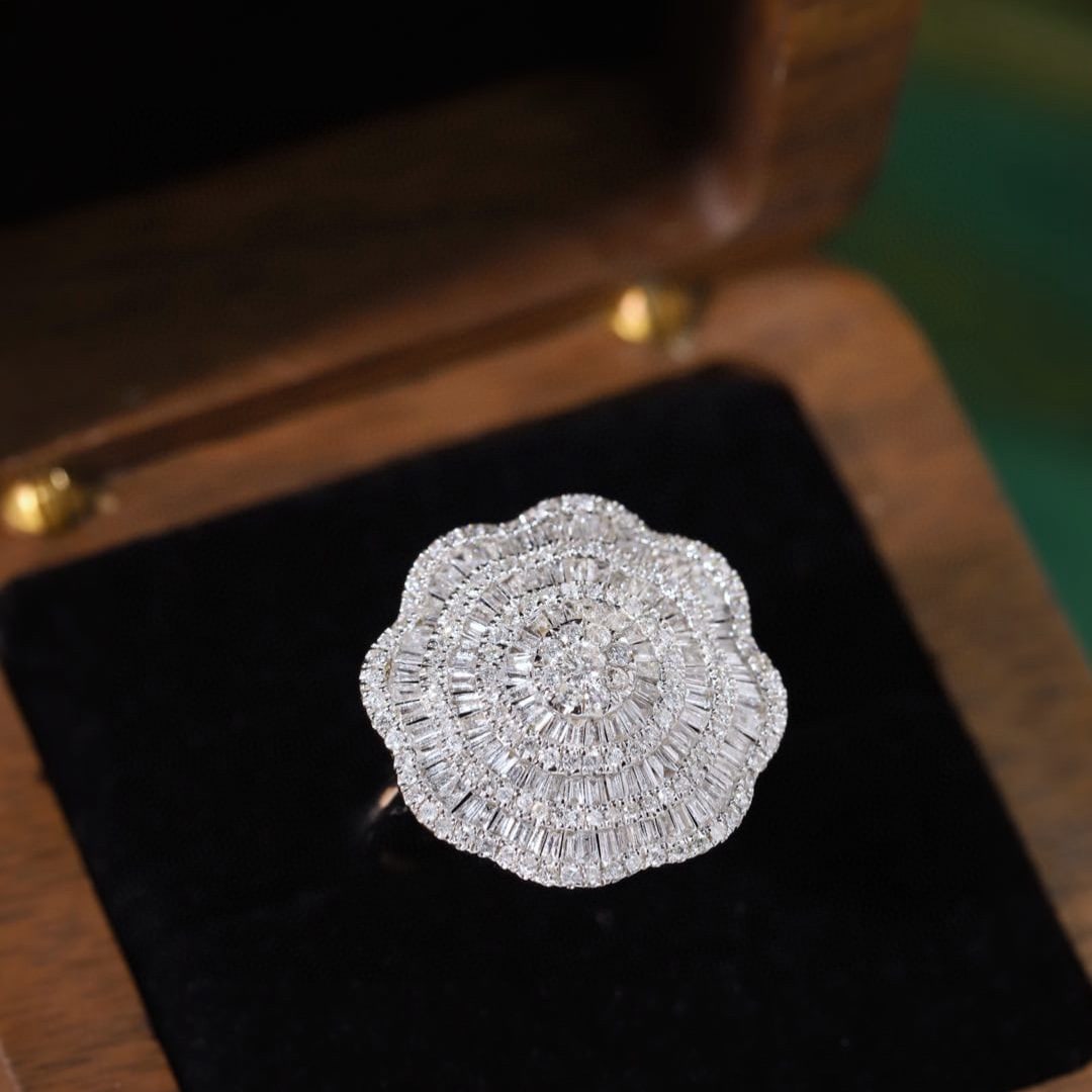 14k Gold 1.5 Ct Natural H Diamond Ring - 6