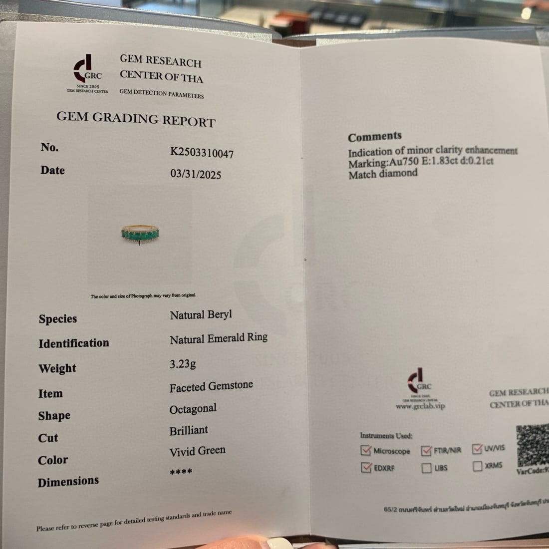 14k Gold 2.04 Ctw Natural Emerald & Diamond Ring - 5