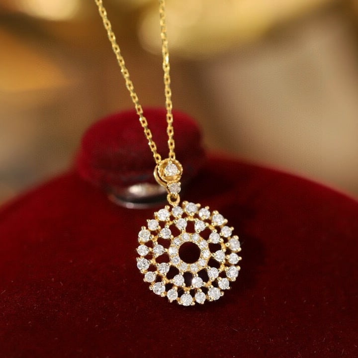 14k Gold 0.32 Ct Natural H Diamond Pendant( Without Chain ): Ref:230953162 // gold content:14k gold // main gemstone:diamond // shape:round // carat weight:0. 32ct // clarity grade:vs-si // color:h // treatment:natural // cut grade:g // Condition: NewLow