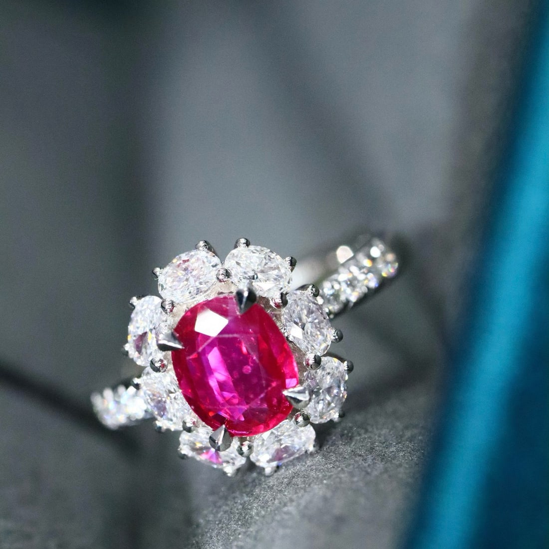 14k Gold 1.21 Ctw Natural Ruby & Diamond Ring: Ref:230954308 // gold content:14k gold // ring size:7. 25us // // main gemstone:ruby // shape:oval // carat weight:1. 09ct // color:red // treatment:natural // // adjacent gemstone 2 : diamond //