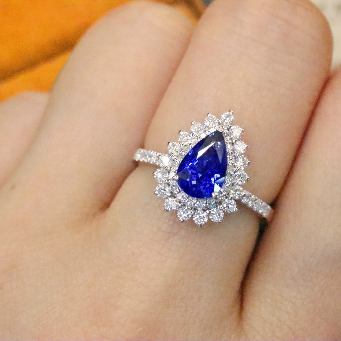 14k Gold 1.61 Ctw Natural Sapphire & Diamond Ring - 5