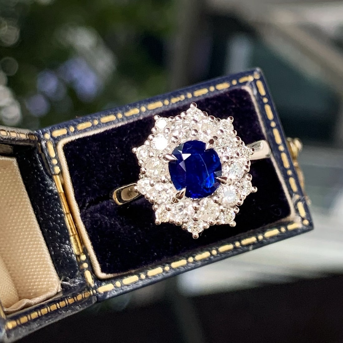 14k Gold 1.98 Ctw Natural Sapphire & Diamond Ring - 3