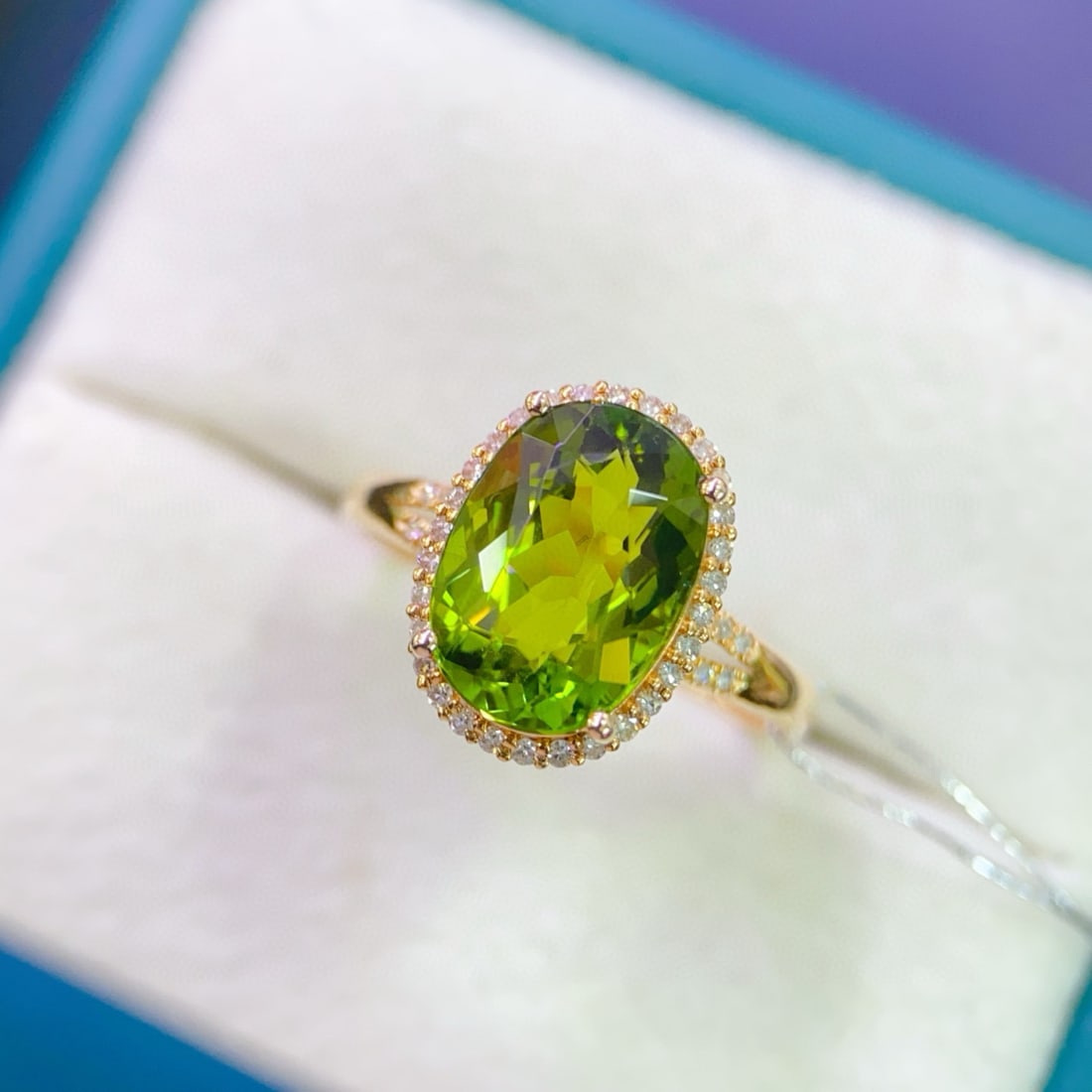 14k Gold 4.03 Ctw Natural Tourmaline & Diamond Ring - 2