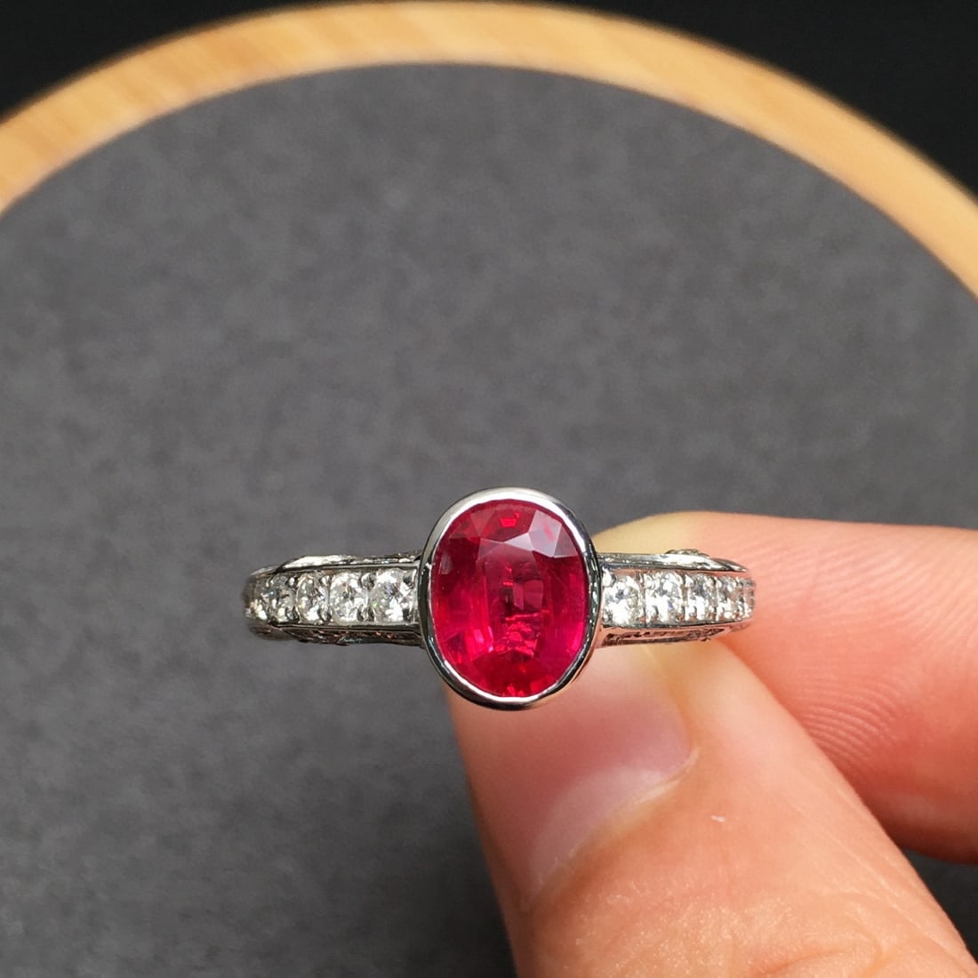 14k Gold 1.62 Ctw Natural Ruby & Diamond Ring (1 of 4)