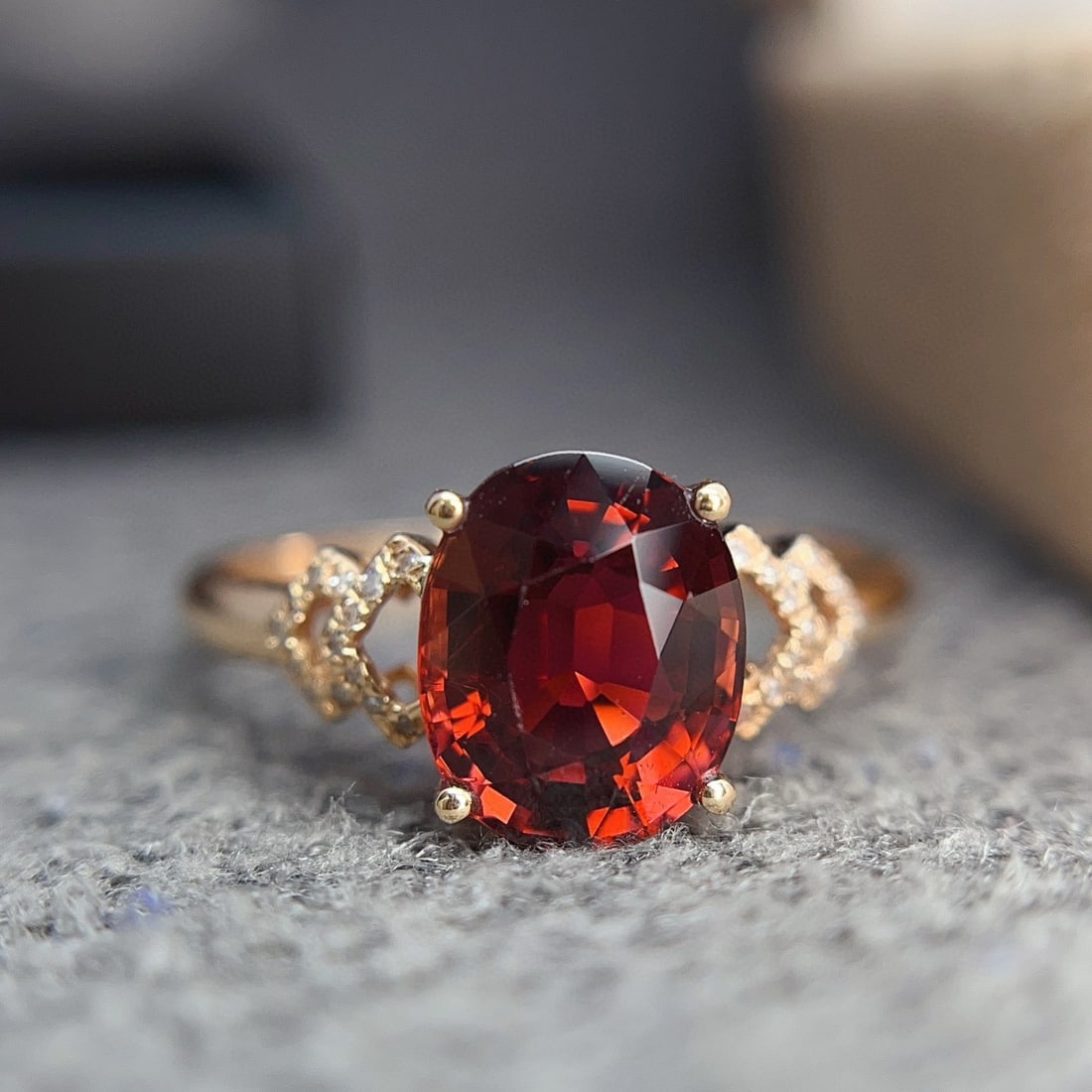 14k Gold 2.30 Ct Natural Tourmaline & Diamond Ring (1 of 7)