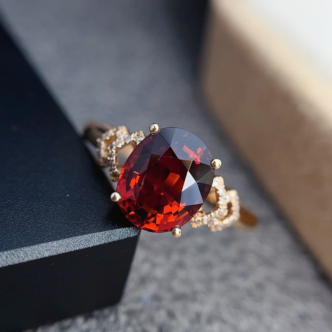 14k Gold 2.30 Ct Natural Tourmaline & Diamond Ring - 2