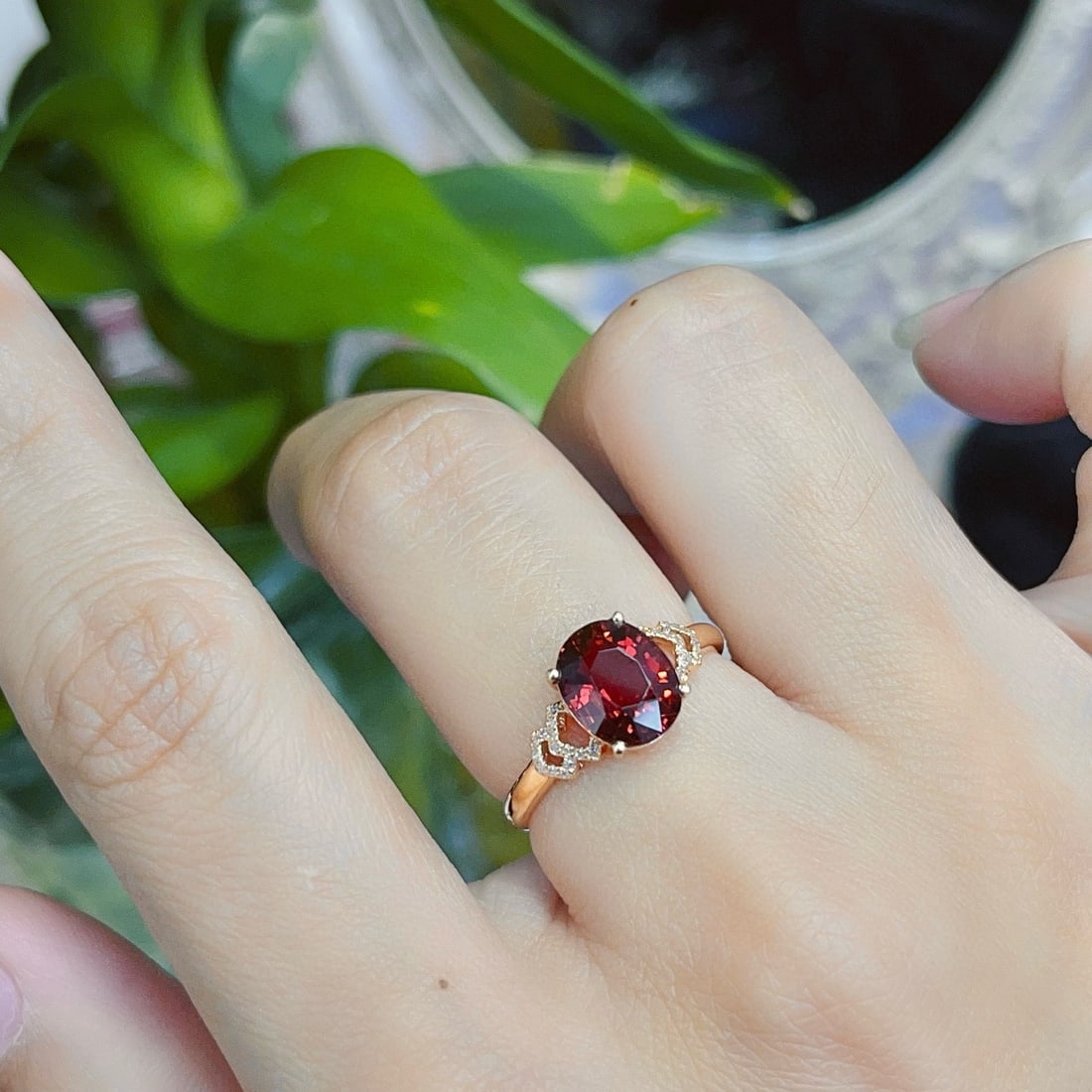 14k Gold 2.30 Ct Natural Tourmaline & Diamond Ring - 5