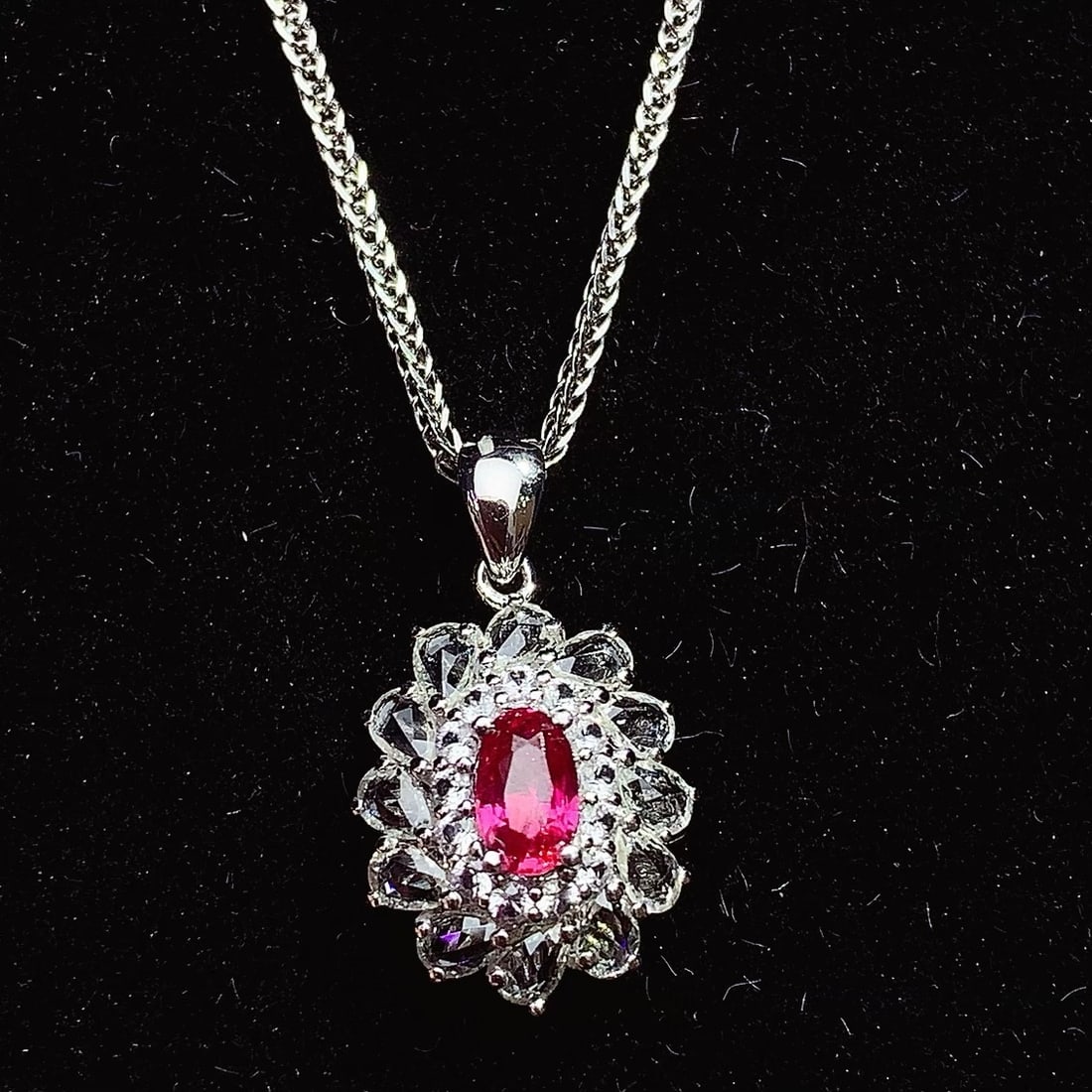 14k Gold 0.55 Ct Natural Ruby & Sapphire Pendant( Without Chain ) (1 of 7)