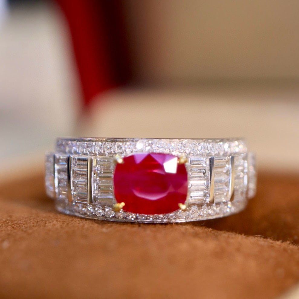 14k Gold 1.78 Ctw Natural Ruby & Diamond Ring (1 of 9)