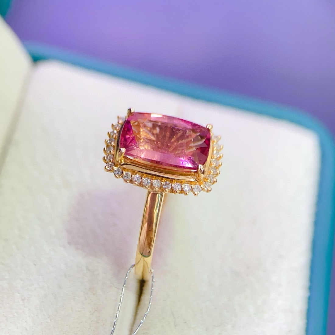 14k Gold 3.06 Ctw Natural Tourmaline & Diamond Ring - 3