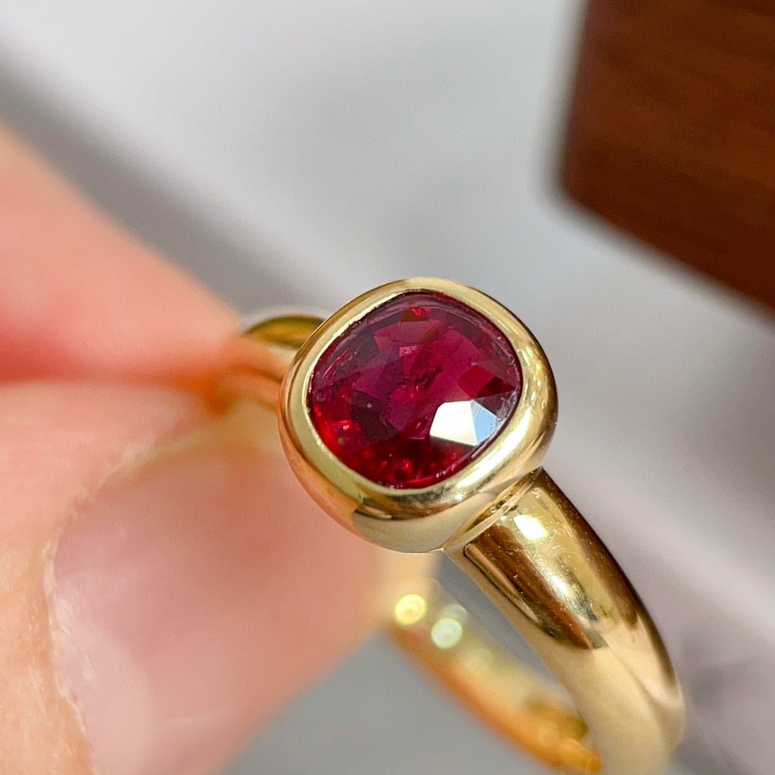 14k Gold 1.06 Ct Natural Ruby Ring - 3