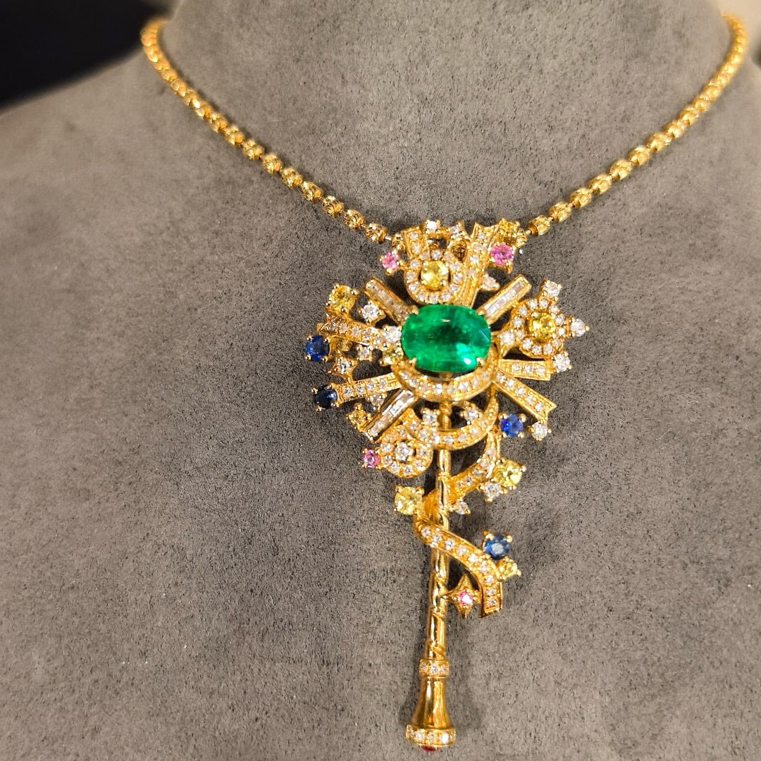 14k Gold 17.11 Ctw Natural Kunzite & Tsavorite Ring - 9