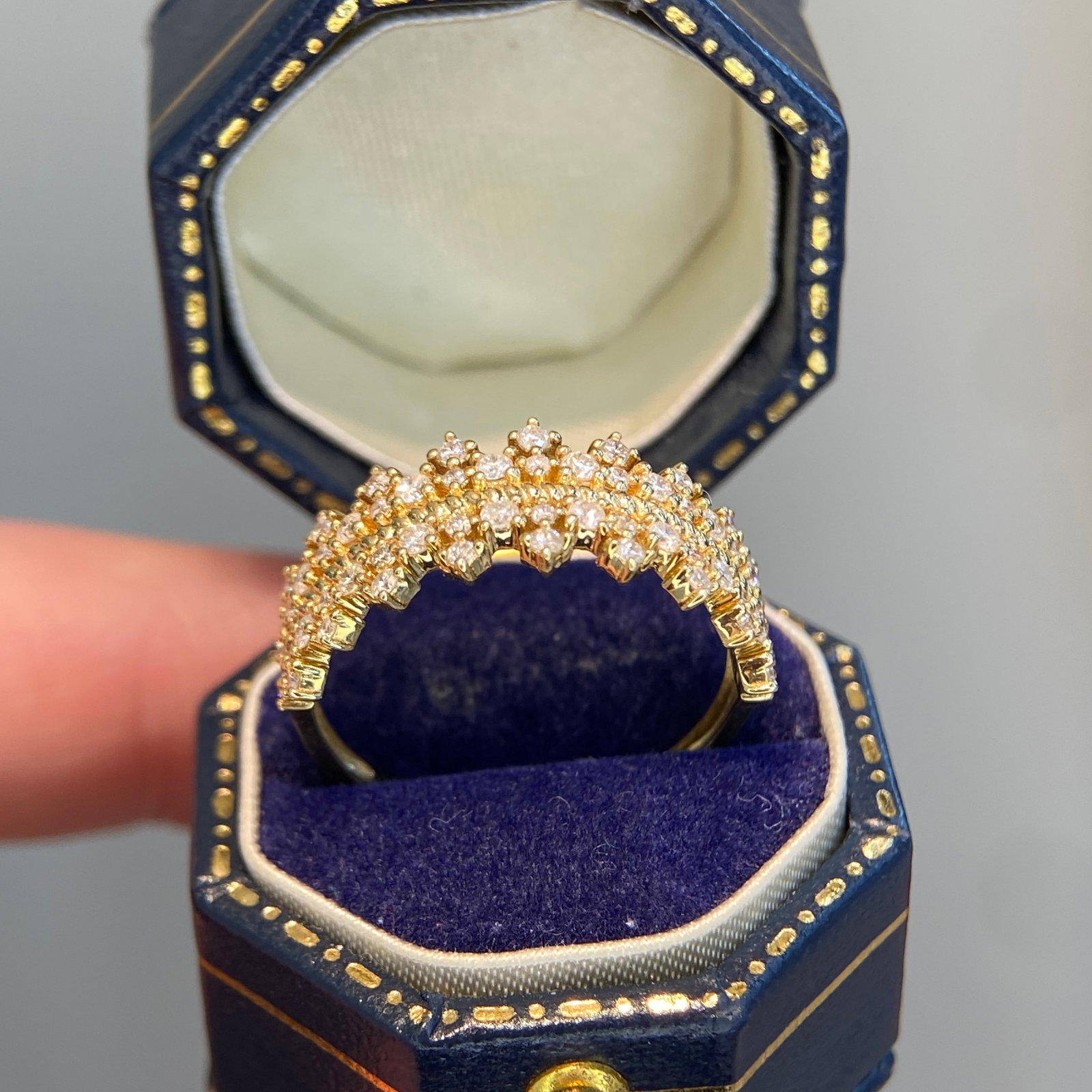 14k Gold 0.6 Ct Natural H Diamond Ring - 5