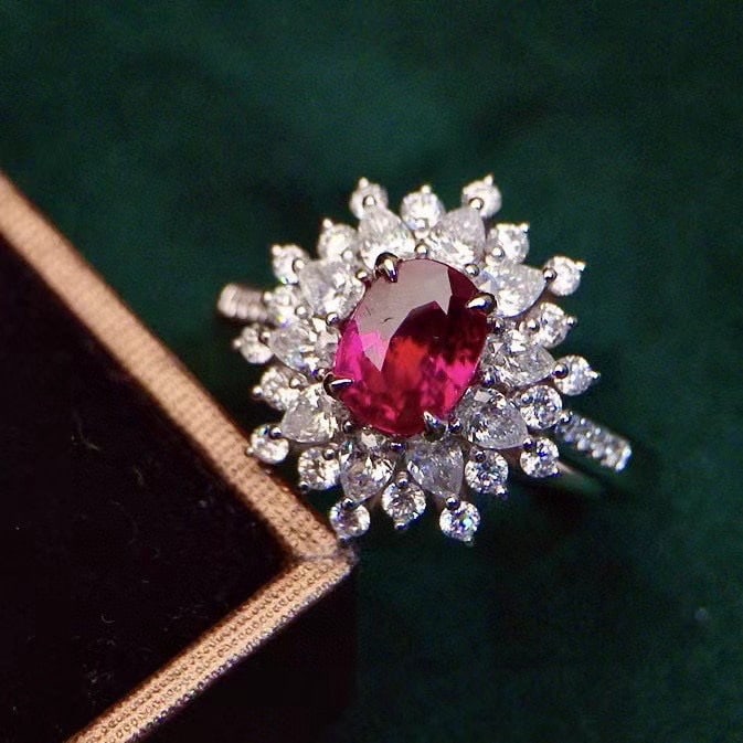 14k Gold 2.08 Ctw Natural Ruby & Diamond Ring - 3