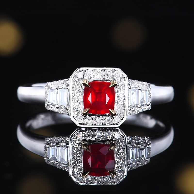 14k Gold 0.62 Ctw Natural Ruby & Diamond Ring (1 of 6)