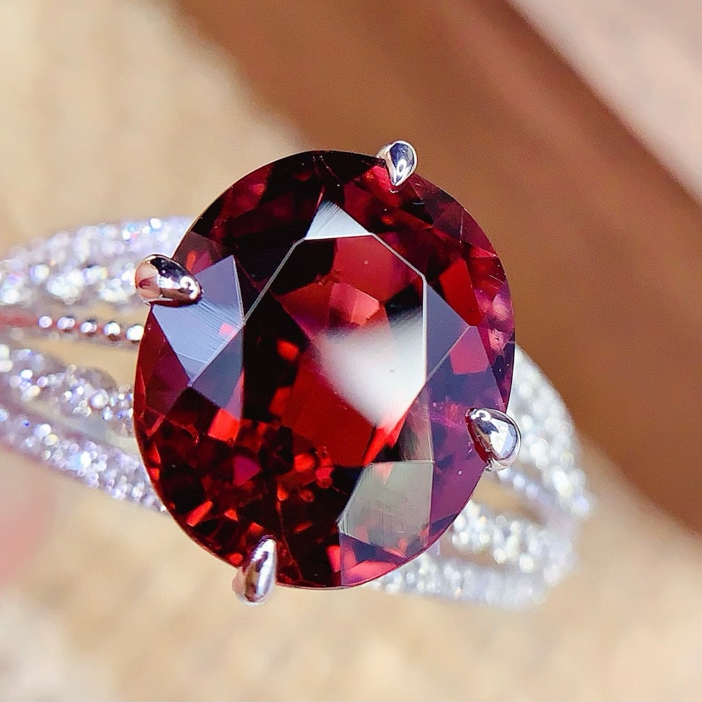 14k Gold 4.8 Ct Natural Tourmaline & Diamond Ring - 3