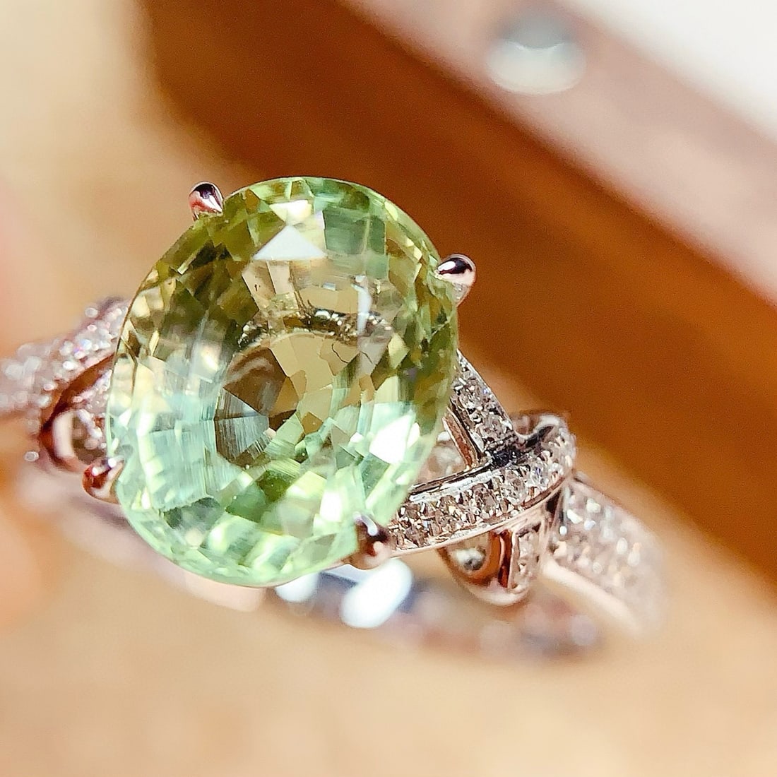 14k Gold 2.92 Ct Natural Tourmaline & Diamond Ring - 5