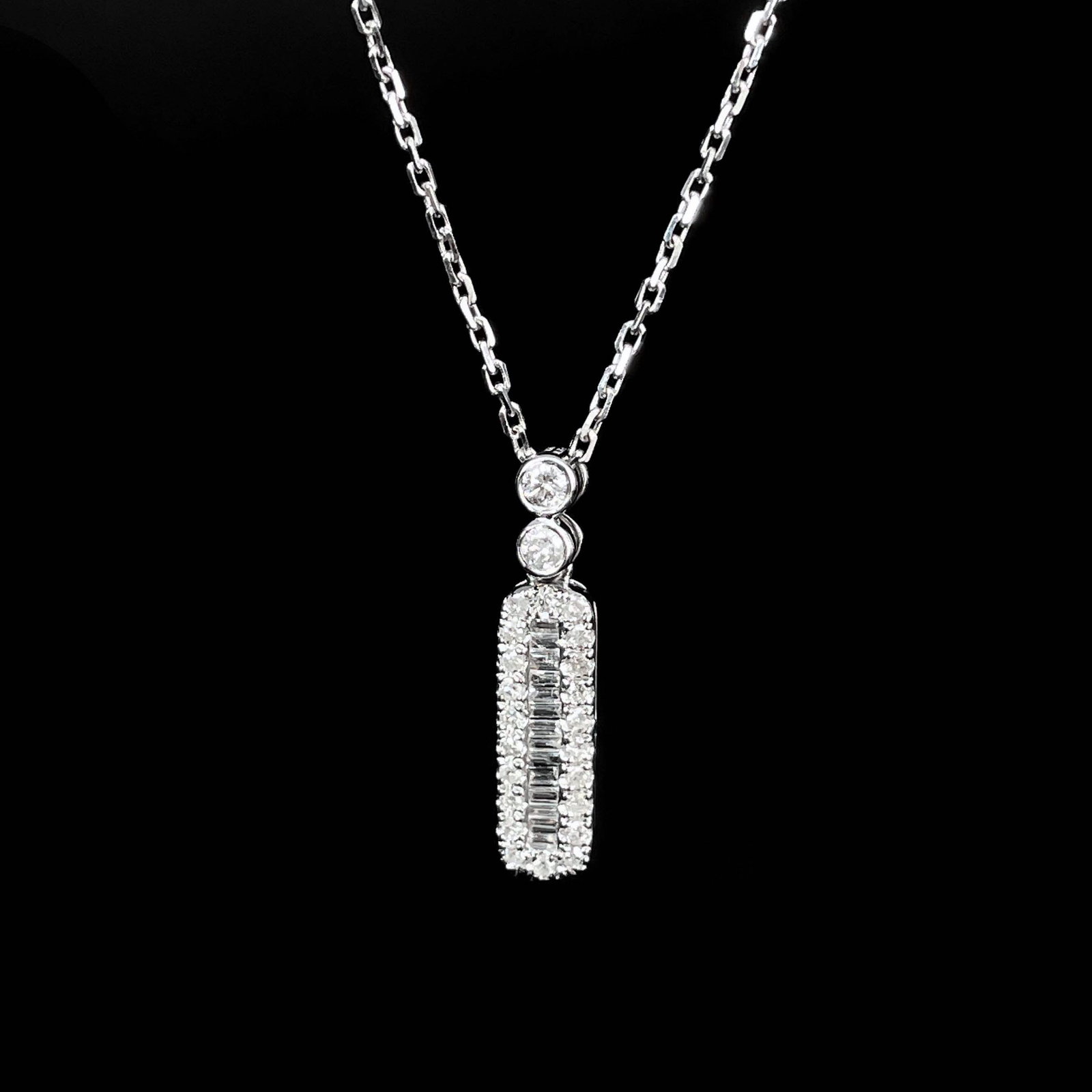 14k Gold 0.36 Ct Natural H Diamond Necklace: Ref:230965016 // gold content:14k gold // main gemstone:diamond // shape:multiply // carat weight:0. 36ct // clarity grade:vs-si // color:h // treatment:natural // Condition: New Low Estimate: