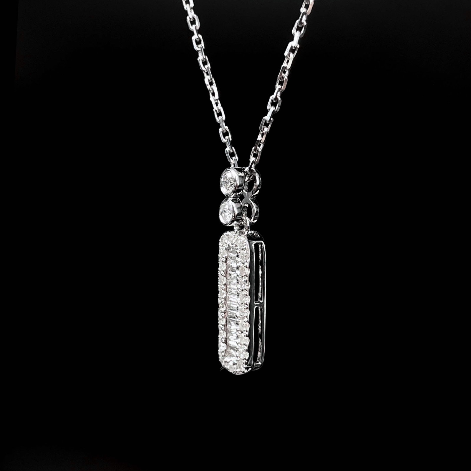 14k Gold 0.36 Ct Natural H Diamond Necklace - 3