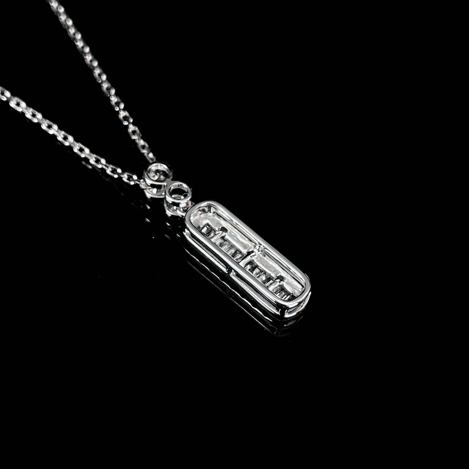 14k Gold 0.36 Ct Natural H Diamond Necklace - 5