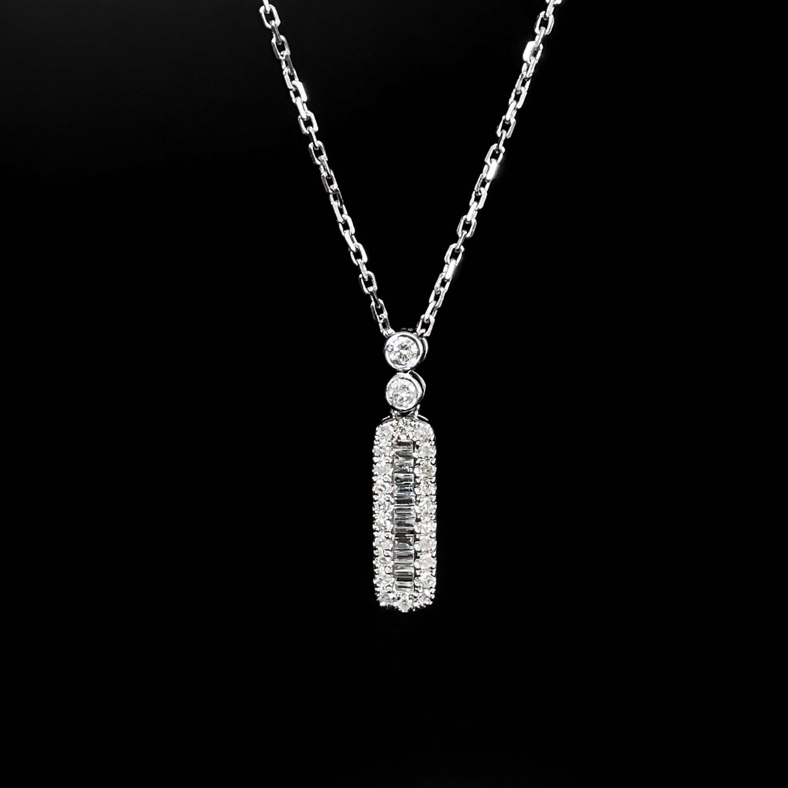 14k Gold 0.36 Ct Natural H Diamond Necklace - 6