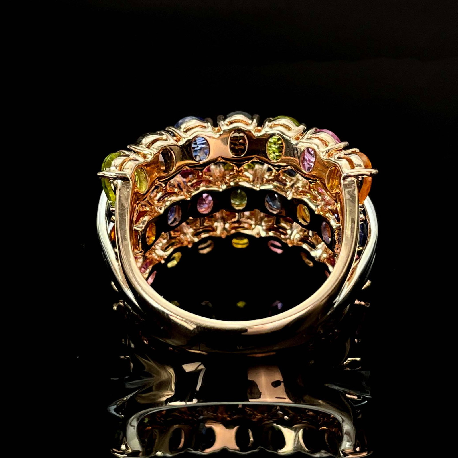 14k Gold 6.88 Ctw Natural Sapphire & Diamond Ring - 4