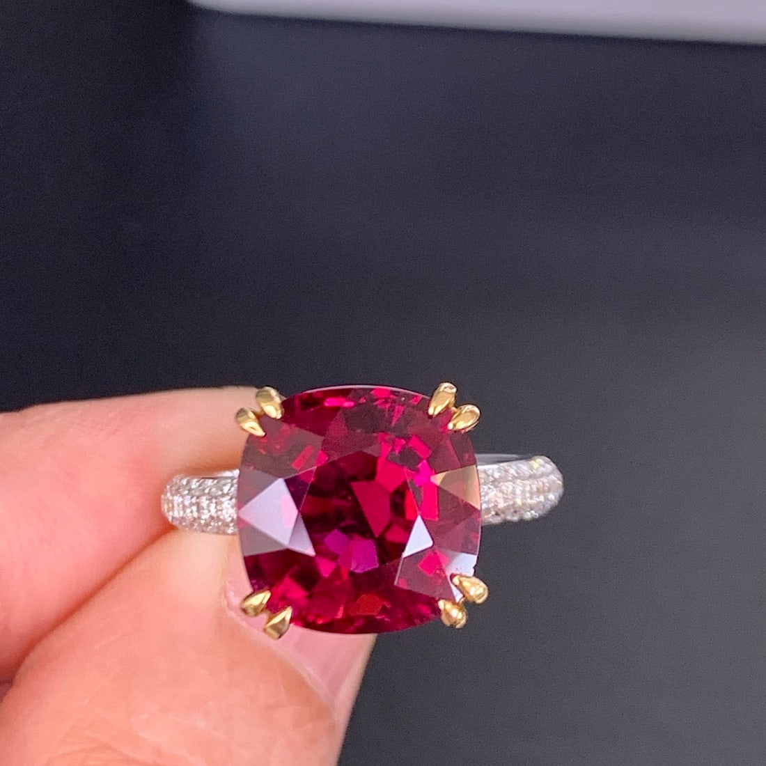 14k Gold 6.93 Ctw Natural Tourmaline & Diamond Ring - 6