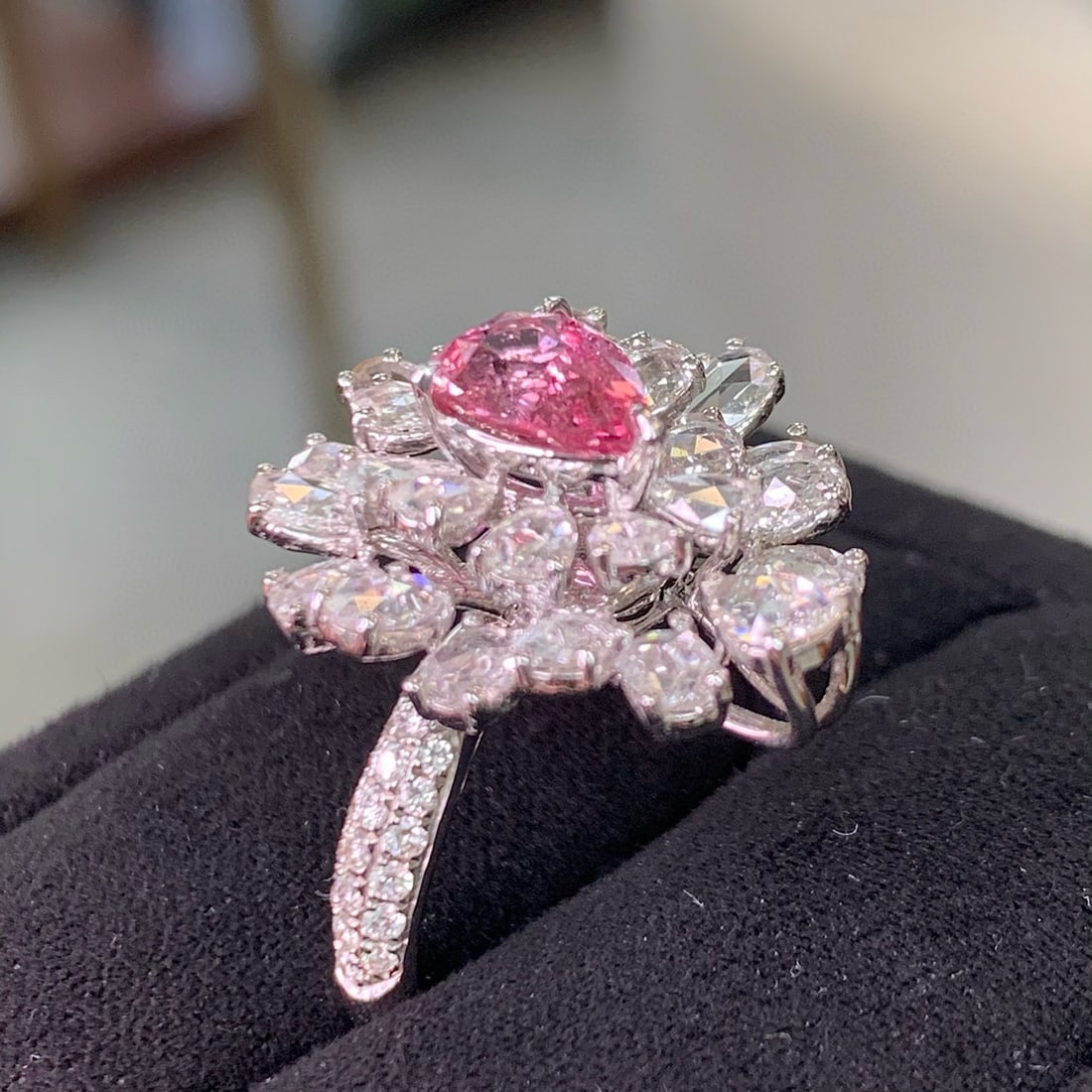 14k Gold 3.84 Ctw Natural Padparadscha Sapphire & Diamond Ring/pendant( Without Chain ) - 6
