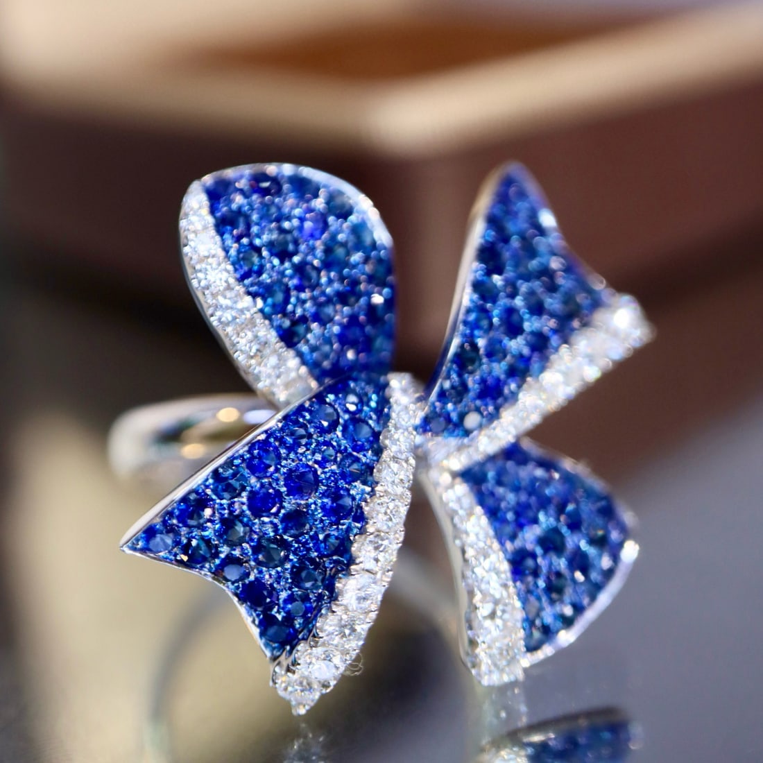 14k Gold 2.65 Ctw Natural Sapphire & Diamond Ring - 2