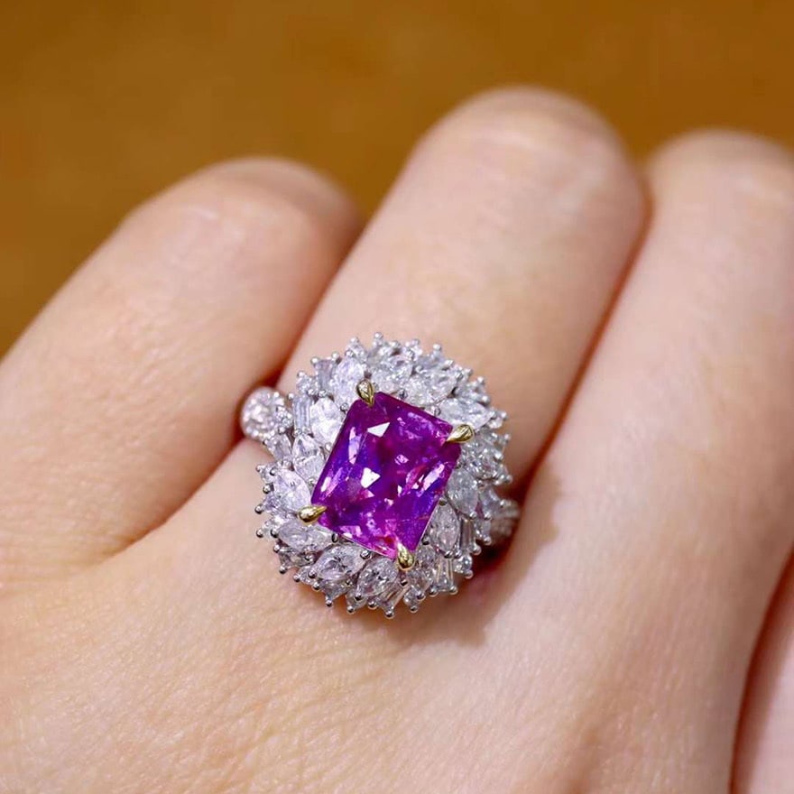 14k Gold 3.54 Ctw Natural Sapphire & Diamond Ring - 3