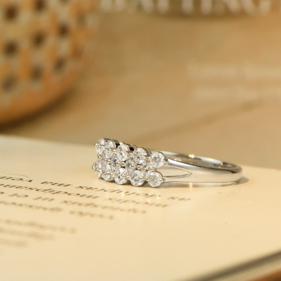 14k Gold 1.0 Ct Natural H Diamond Ring - 2