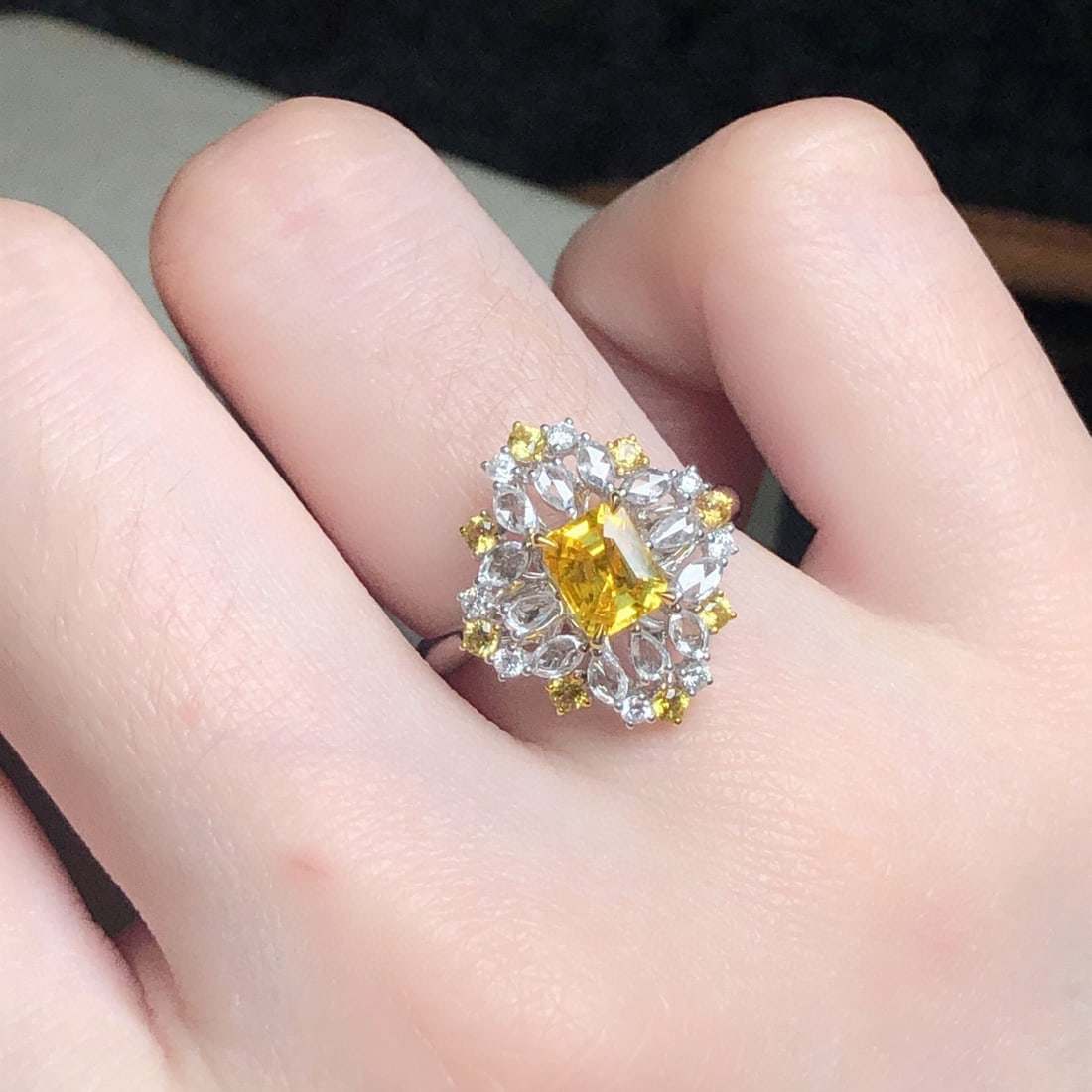 14k Gold 1.19 Ctw Natural Sapphire & Diamond Ring - 2