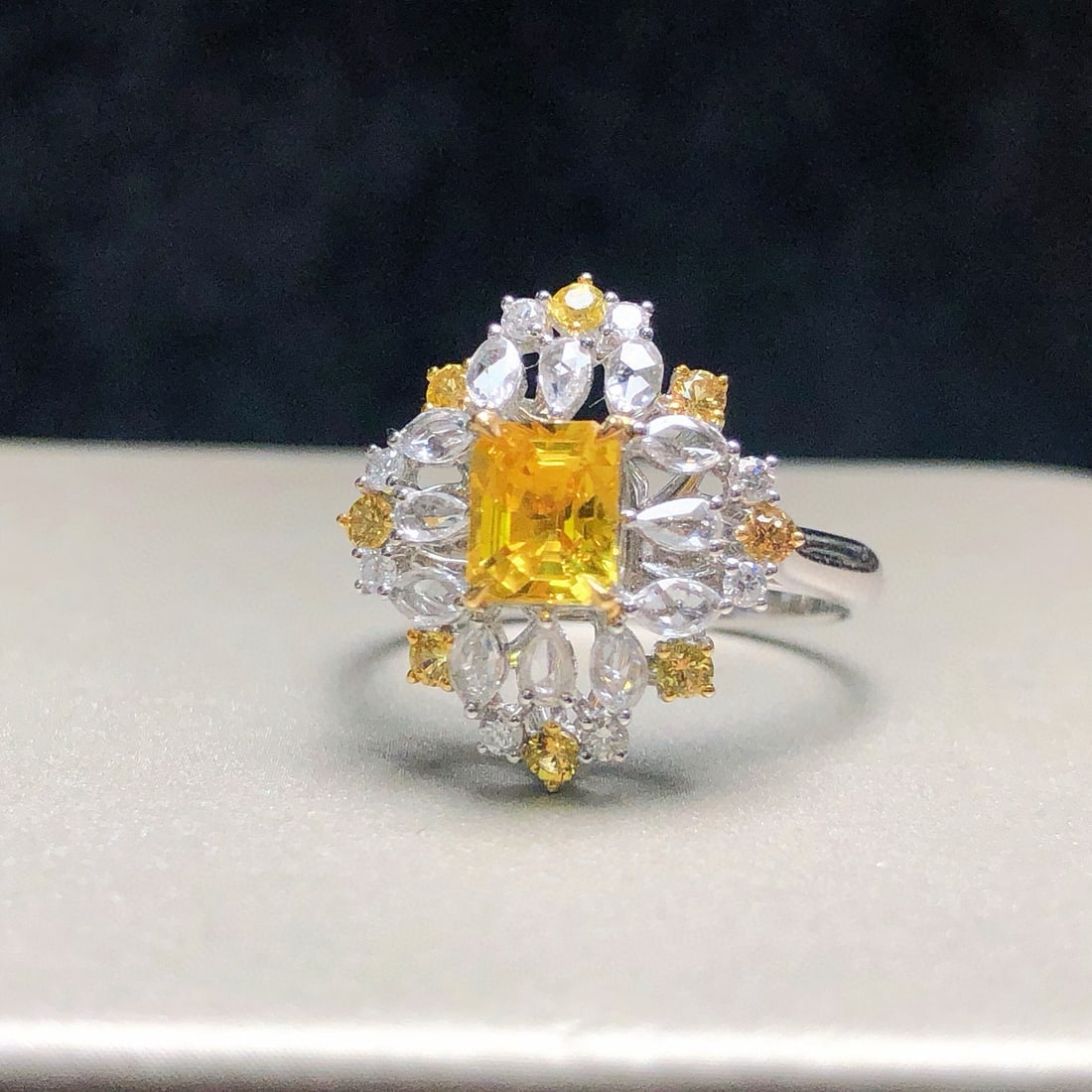 14k Gold 1.19 Ctw Natural Sapphire & Diamond Ring - 3