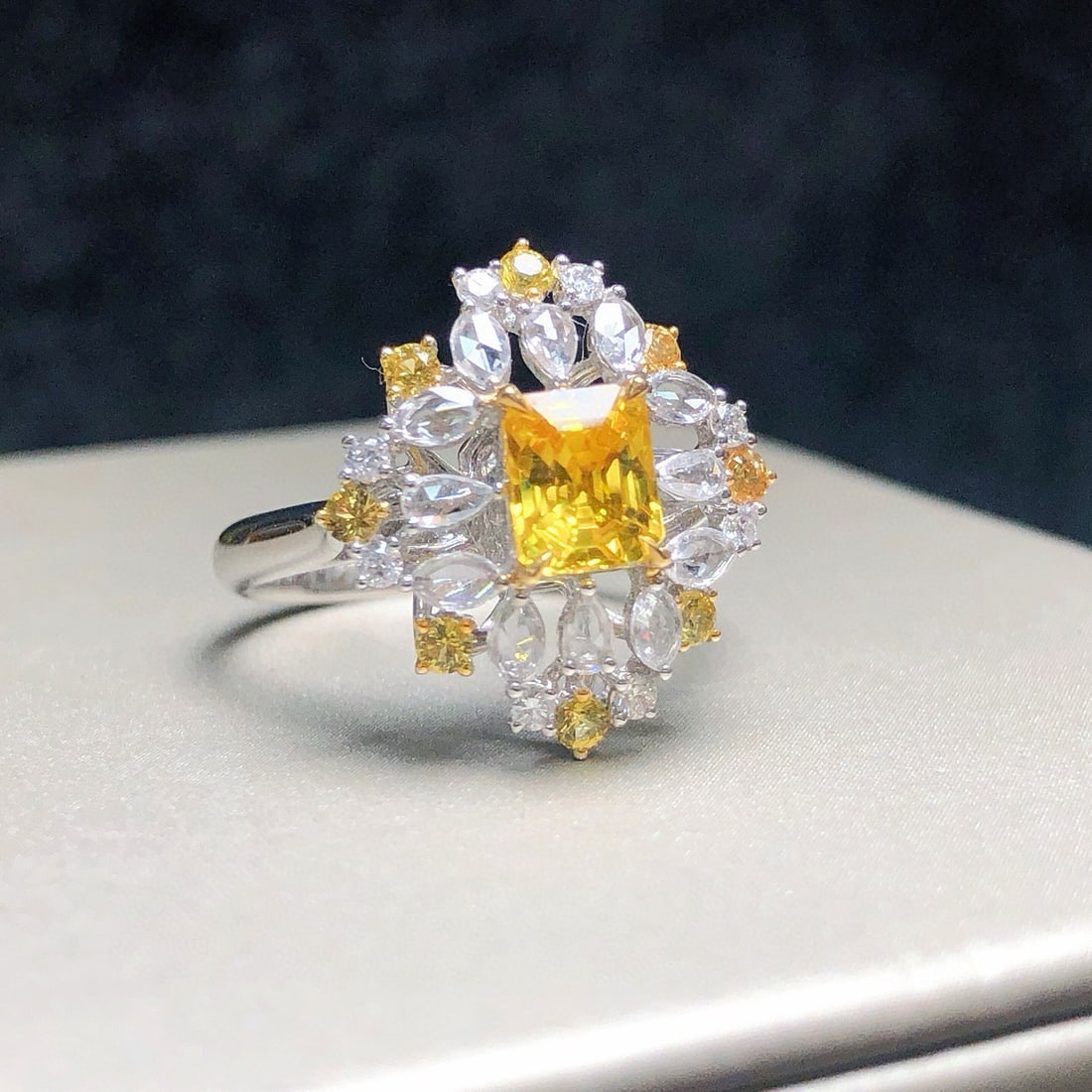 14k Gold 1.19 Ctw Natural Sapphire & Diamond Ring - 4