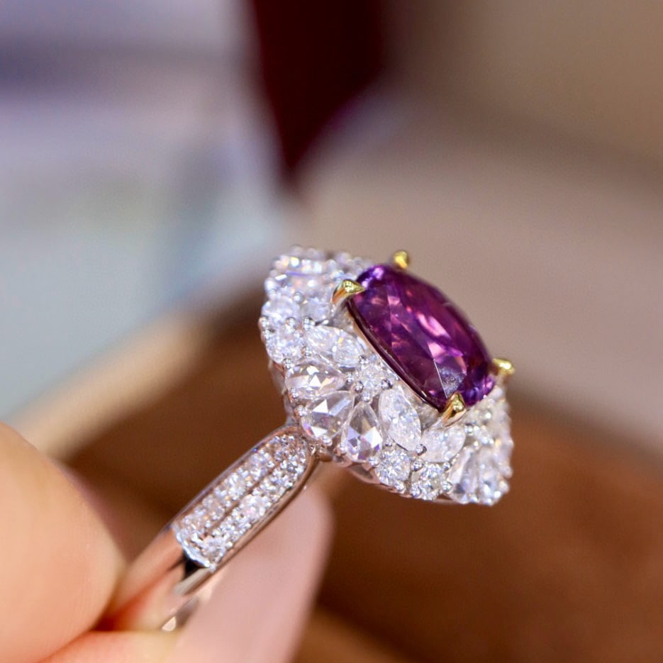 14k Gold 2.67 Ctw Natural Sapphire & Diamond Ring - 8