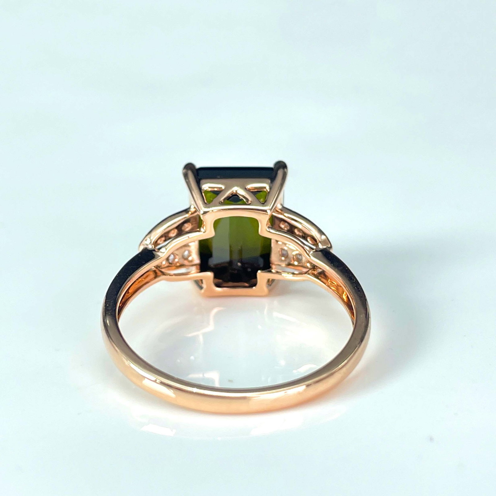 14k Gold 3.89 Ctw Natural Tourmaline & Diamond Ring - 5