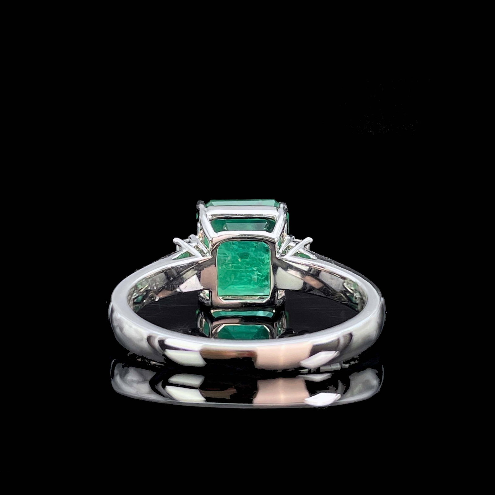 14k Gold 2.38 Ctw Natural Emerald & Diamond Ring - 4
