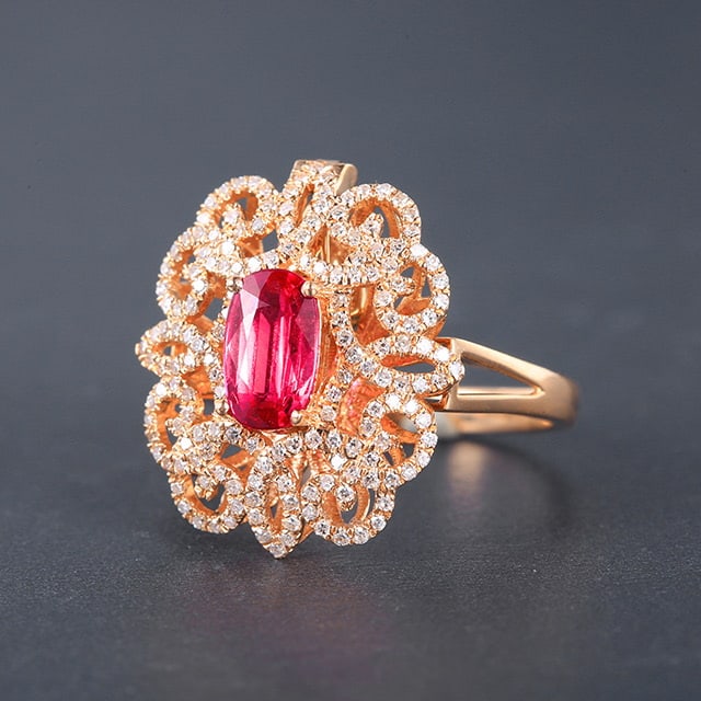 14k Gold 1.6 Ctw Natural Ruby & Diamond Ring/pendant( Without Chain ) - 3