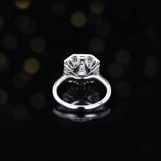 14k Gold 1.99 Ctw Vivid Green Natural Emerald & Diamond Ring/pendant( Without Chain ) - 5