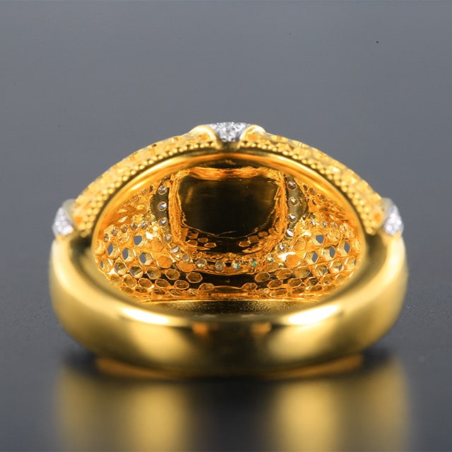 14k Gold 2.61 Ctw Vivid Green Natural Emerald & Diamond Ring - 4
