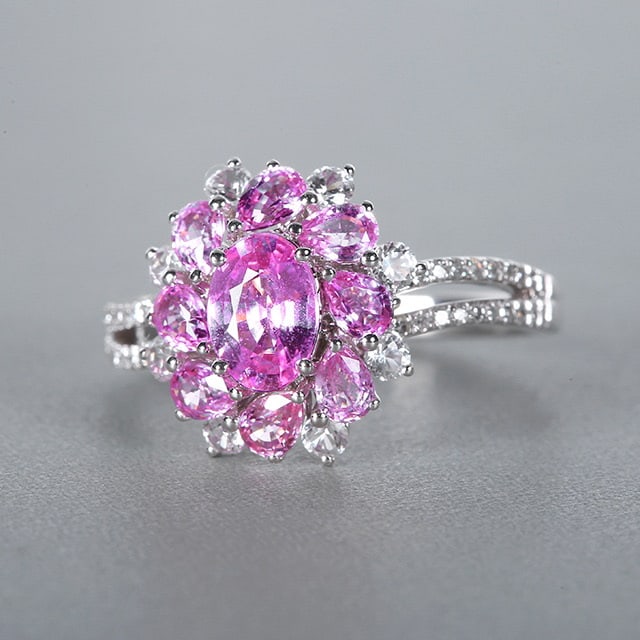 14k Gold 1.87 Ctw Natural Padparadscha Sapphire & Diamond Ring - 3