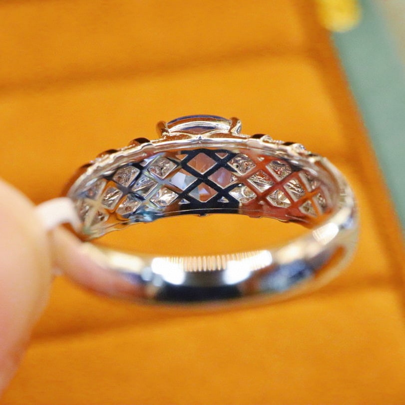 14k Gold 2.45 Ctw Natural Sapphire & Diamond Ring - 4