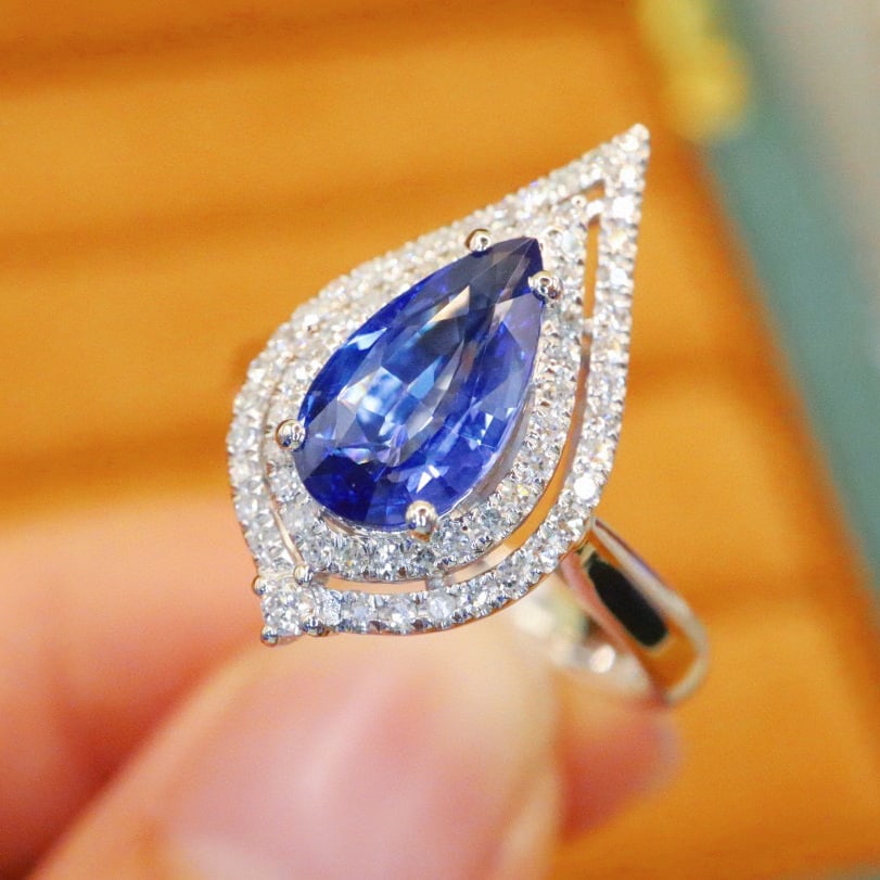 14k Gold 1.96 Ctw Natural Sapphire & Diamond Ring - 2